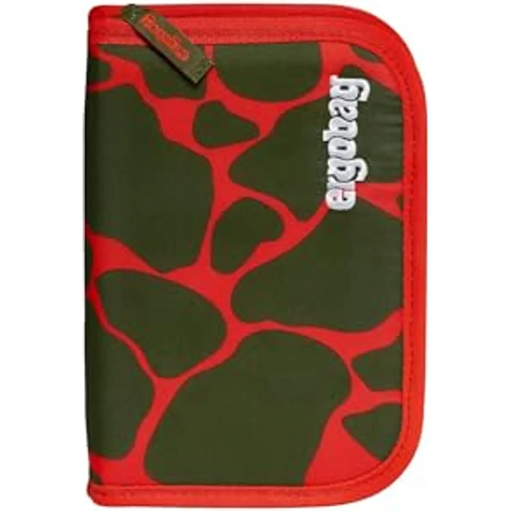 ergobag Federmäppchen Set 22-teilig, Lyra Buntstifte, Stundenplan-Fach, Kleingeld Fach, Lineal FeuerspeiBär - Orange – Bild 1