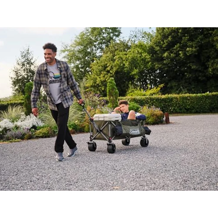 Coleman Ultimate Terrain Bollerwagen, 180 kg Tragkraft, 132 L Volumen, klappbar, grün-grau-schwarz – Bild 16
