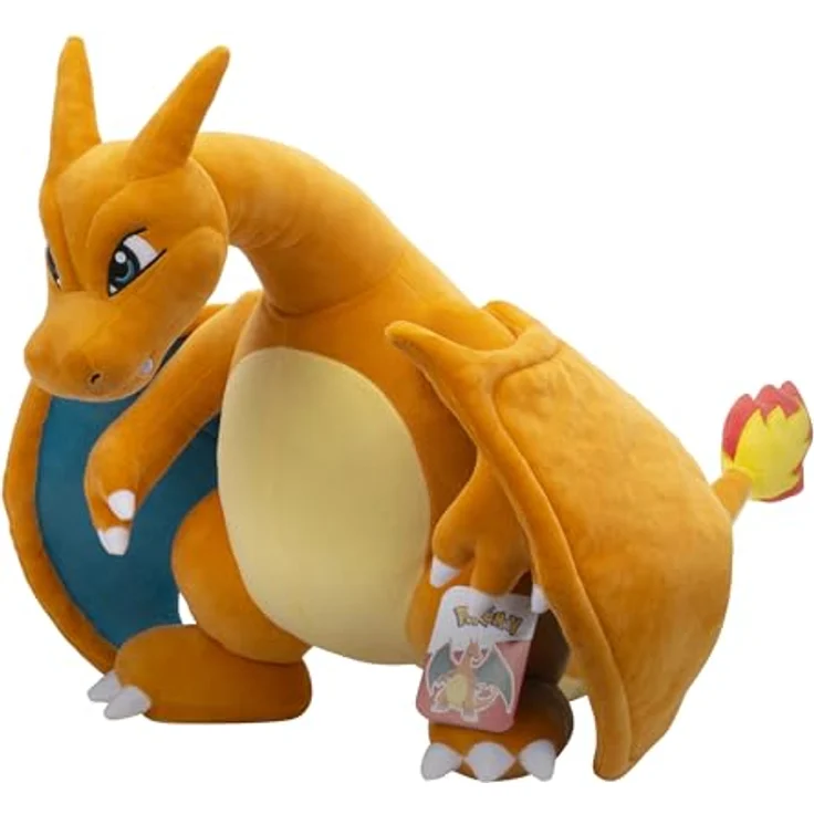 Jazwares Plüschfigur Pokémon Glurak Plüsch 60cm Kuscheltier, weiches und kuscheliges Pokémon Kuscheltier – Bild 2
