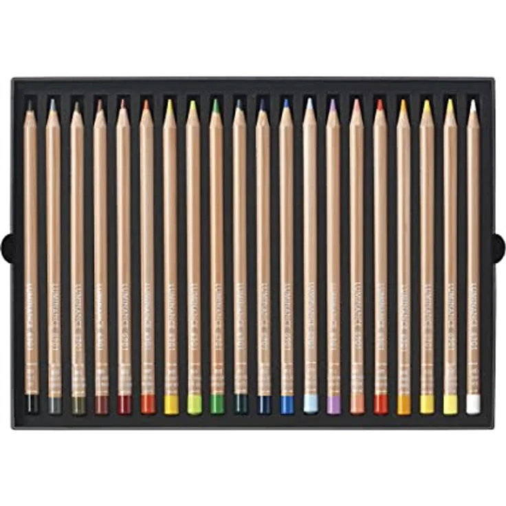 Caran d'Ache 6901.720 Luminance 20 Stifte, wasserfest mit Aquarelleffekten, FSC Zedernholz, runde Spitze, Durchmesser 3,8 mm – Bild 3