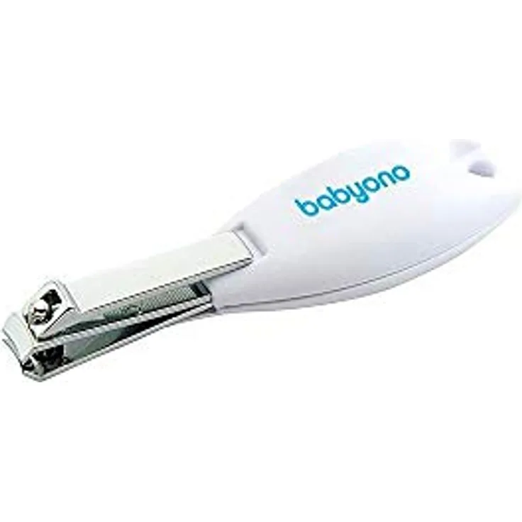 Babyono Nagelknipser für Babys & Kinder - Nagelschere für kleine Nägel - mit ergonomischem Griff - Edelstahl (Weiß)