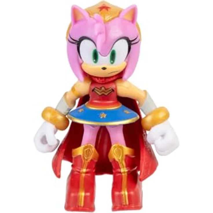 Sonic The Hedgehog DC x Sonic als Amy als Wonder Woman, 6 cm hochbewegliche Actionfigur, detailreich in Sammlerverpackung, lizenziert von Jakks Pacific – Bild 2