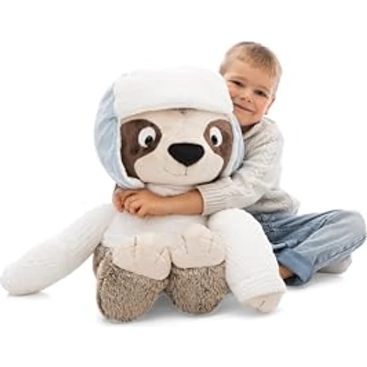 NICI Kuscheltier Faultier Izzy Icetumbler, 70cm, beige, weiches Plüschtier mit Mütze – ideales Geschenk für Kinder & Erwachsene | 62435 – Bild 1