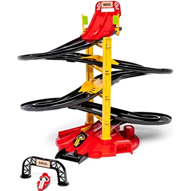 BRIO 30550 - Rennbahn-Turm mit Zwei Rennwagen - Rennwagen-Spielzeugset für Kinder ab 3 Jahren – Bild 2