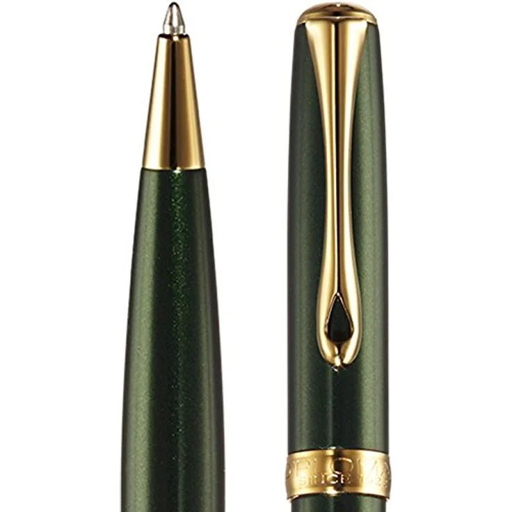 DIPLOMAT Füllfederhalter Kugelschreiber Excellence A2 Evergreen, Ganzmetallgehäuse mit Effekt-Pigment-Lackierung, vergoldete Beschlagteile, easyFlow Großraummine – Bild 2