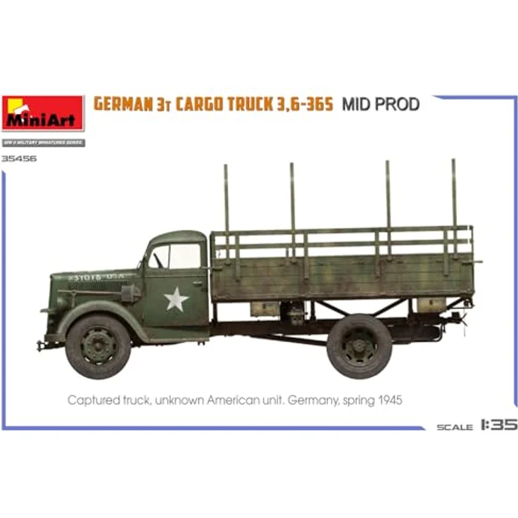 MiniArt 1:35 Dt. 3t Cargo Truck 3,6-36S, Detaillierter Modellbausatz mit fotogeätzten Teilen und historischen Abziehbildern – Bild 13