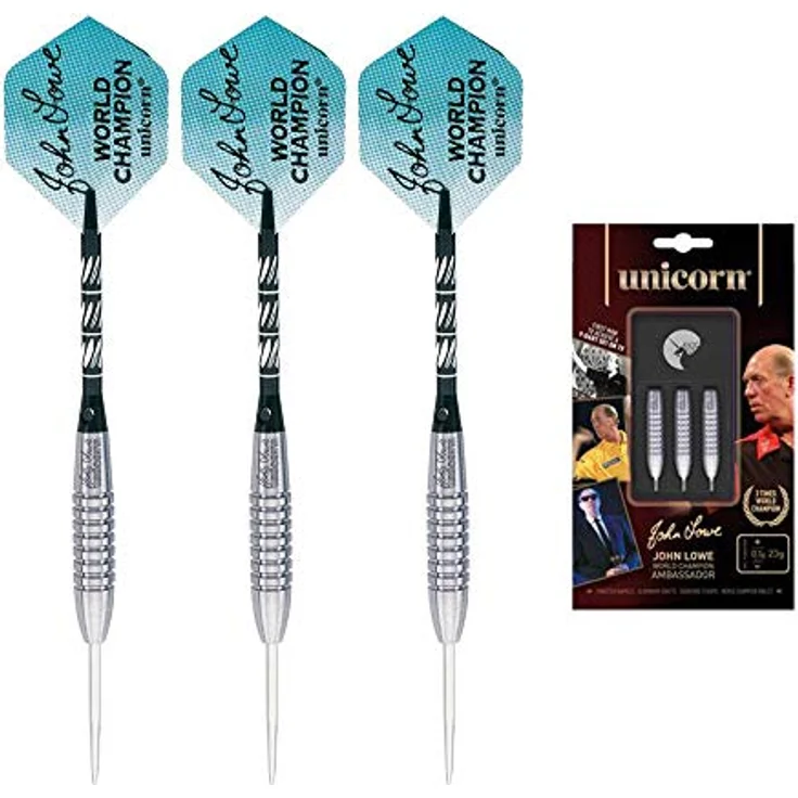 Unicorn World Champion John Lowe Steel Darts, 21 Gr. / Inhalt 1 Stück – Bild 2