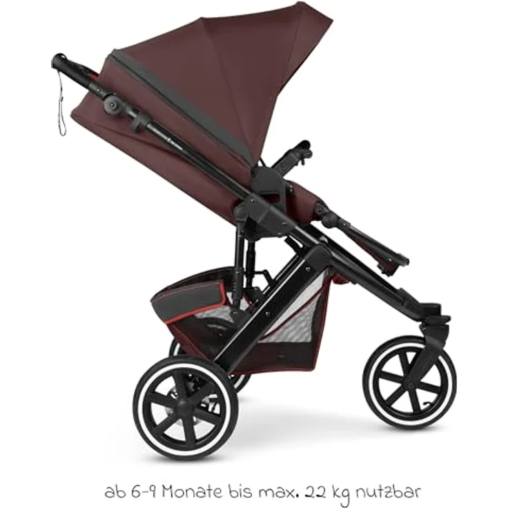 ABC Design Sportbuggy Salsa 5 Run, Robuster Jogger mit Luftreifen und großem Sonnendach, Coal – Bild 3