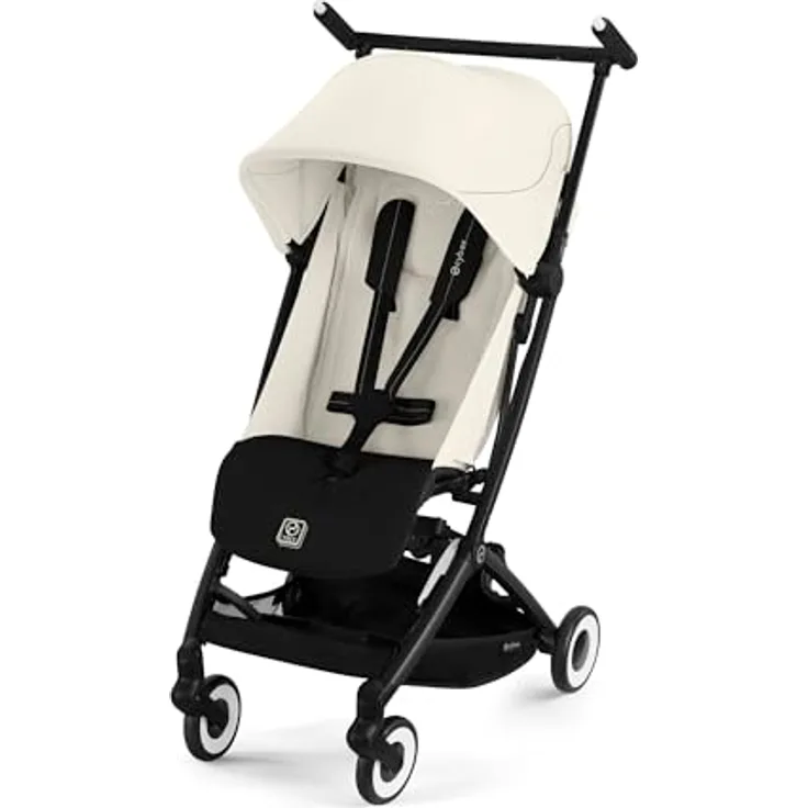 Cybex Gold Kinderwagen LIBELLE, ultraleicht mit Einhand-Gurtsystem, für 6 Monate bis 4 Jahre, Canvas White