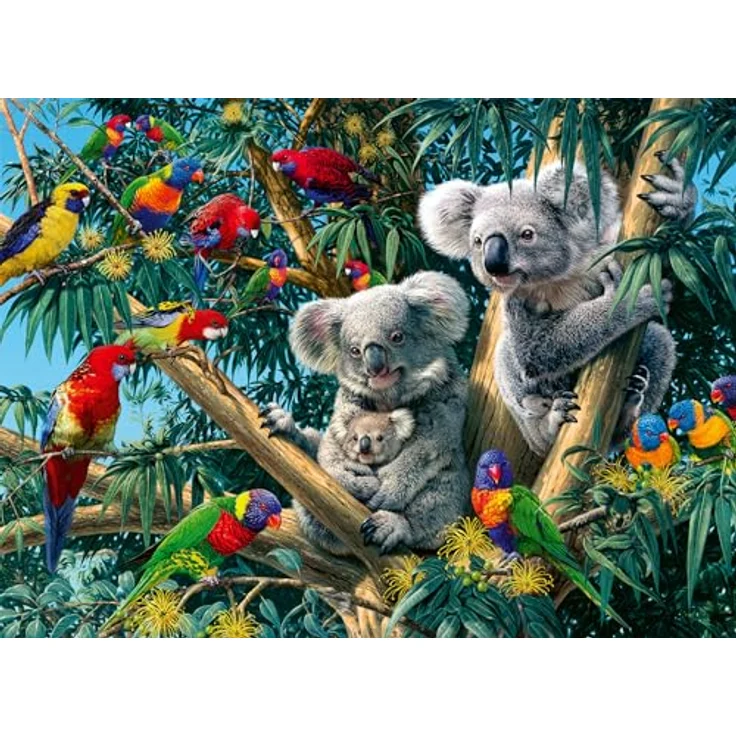 Ravensburger Puzzle 12000206 - Koalas im Baum - 500 Teile Puzzle für Erwachsene und Kinder ab 12 Jahren, Tier-Puzzle, bunte Landschaftsmotive, reflexfreies Puzzlebild, recycelte Pappe, Format 49,30 cm x 36,20 cm – Bild 1