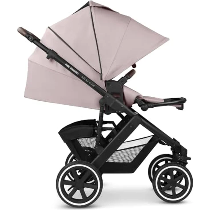 ABC Design Kombi-Kinderwagen Salsa 4 Air - inkl. Babywanne & Sportsitz - Pure Edition - Berry mit Gratis Mobilitätsgarantie – Bild 4