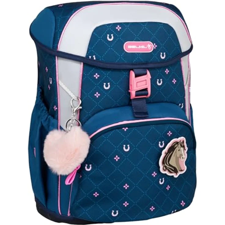 Belmil Schulranzen Kinderrucksack Maxi, ergonomisches 5-teiliges Set mit Brustgurt, 22 L, wasserabweisend, reflektierende Elemente – Bild 6