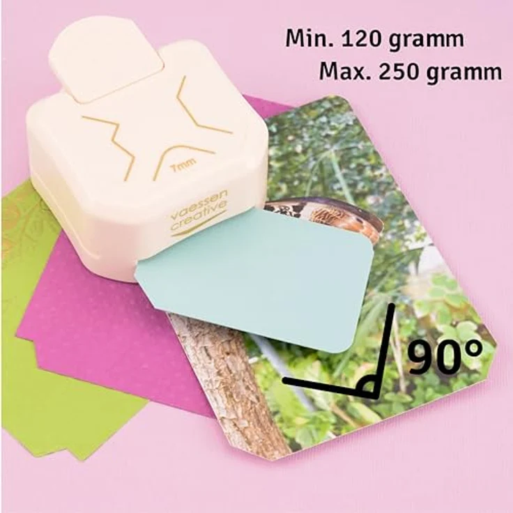 Vaessen Creative 2137-093 3-in-1 Eckenstanzer, für Scrapbooking und DIY Projekte, abgerundete Ecken in drei Varianten, hochwertige Verarbeitung aus Metall und Kunststoff – Bild 4