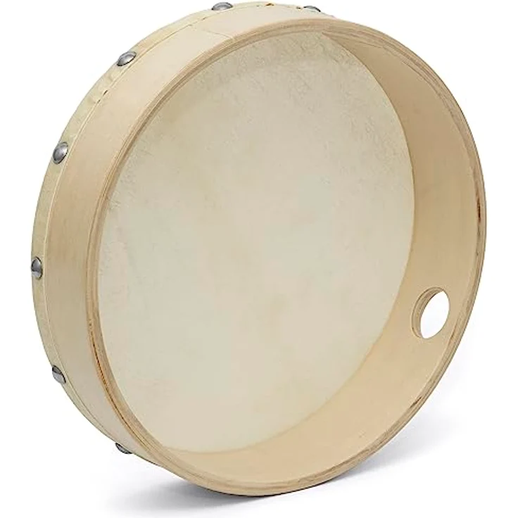 World Rhythm HD-10 Handtrommel - 10 Zoll vorgestimmte Rahmentrommel - Inklusive Schlägel – Bild 2