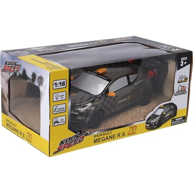 Kool Speed Renault Sport Mégane R.S. N4 1:16 RC Auto | Ferngesteuertes Auto mit 2,4 GHz Steuerung & 9 km/h Geschwindigkeit | Für Kinder ab 3 Jahren – Bild 4