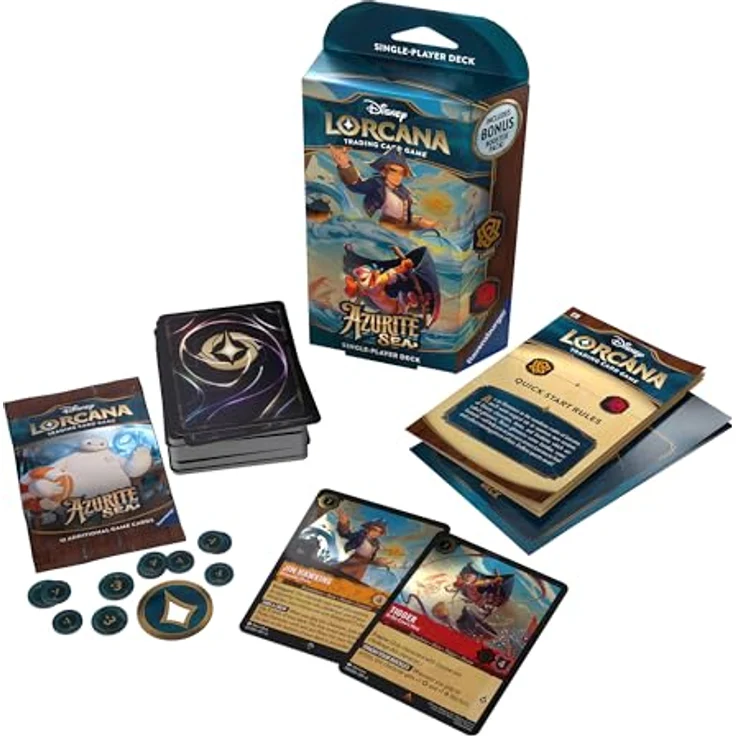 Ravensburger Disney Lorcana Trading Card Game: Azurite Sea - Amber and Ruby Deck (Englisch) - Vorgefertigtes Einzelspieler Deck mit 60 Sammelkarten – Bild 1
