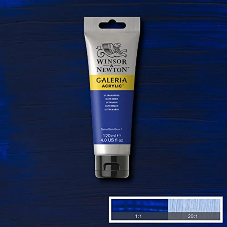 Winsor & Newton Galeria Acrylfarbe, hohe Pigmentierung, lichtecht, buttrige Konsistenz, 120 ml Tube - Ultramarin – Bild 2