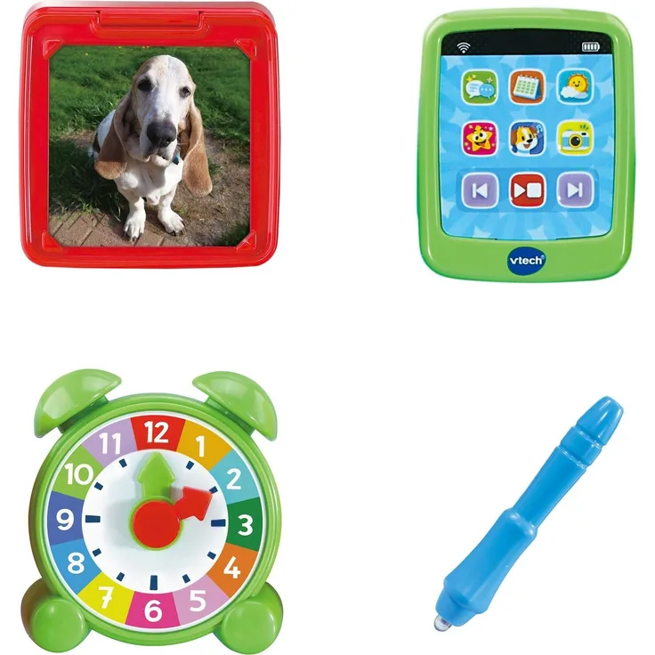 VTech 6-in-1 Magischer Schreibtisch, interaktives Lernspielzeug mit 5 Lernkarten, LED-Bildschirm und DJ-Pult, inkl. Hocker