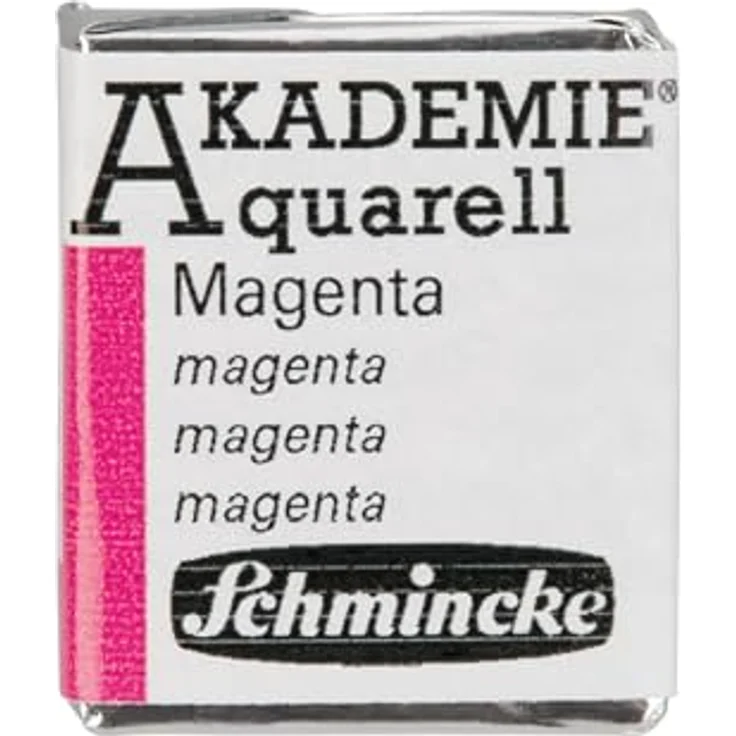 Schmincke AKADEMIE® Aquarellfarbe, halbes Näpfchen Magenta, vegane Künstler-Aquarellfarbe mit hoher Lichtechtheit – Bild 1