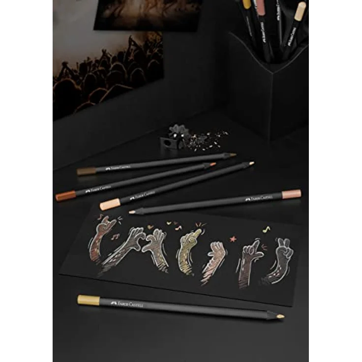 Faber-Castell 116414 - Buntstifte hautfarben Black Edition, 12er Kartonetui, bruchsicher, dreikant, Skin Tones – Bild 5