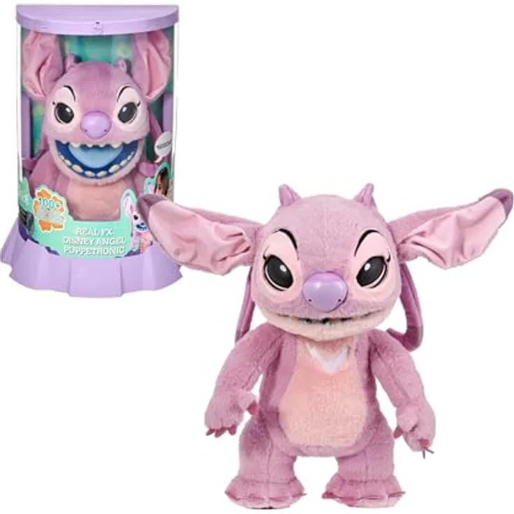 Famosa Disney Stitch Angel, Elektronisches Plüschtier 45 cm mit interaktiven Sensoren und über 100 Reaktionen