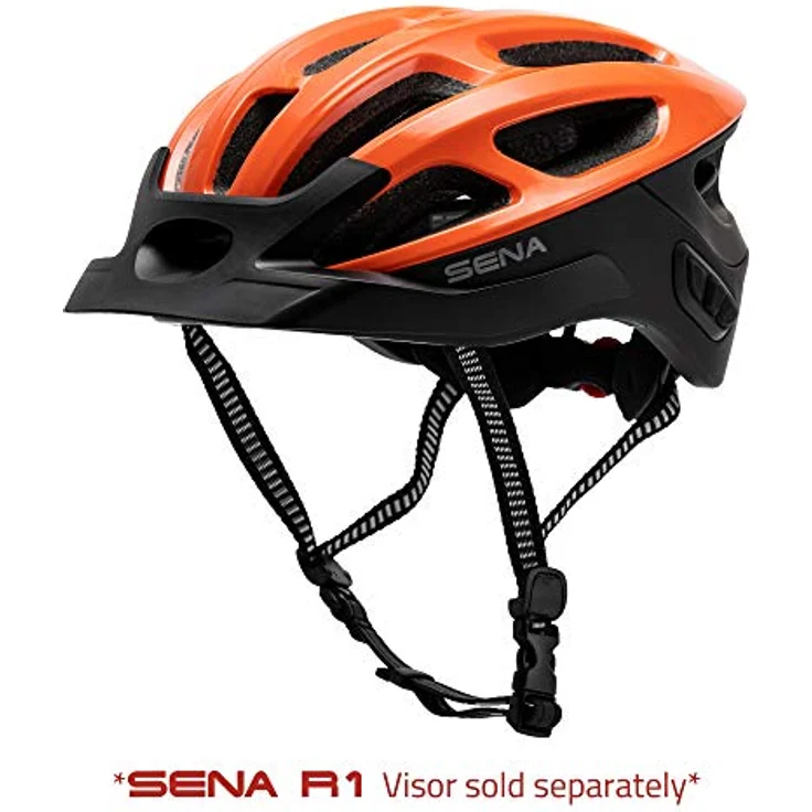 Sena R1 der Smarte Fahrradhelm (Electric Tangerine, L) – Bild 3