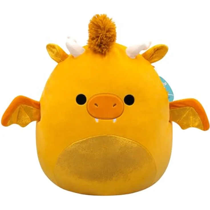 Squishmallows SQCR06637 - Mister der goldene Drache, 40 cm Plüsch, superweiches Kuscheltier von Kelly Toys