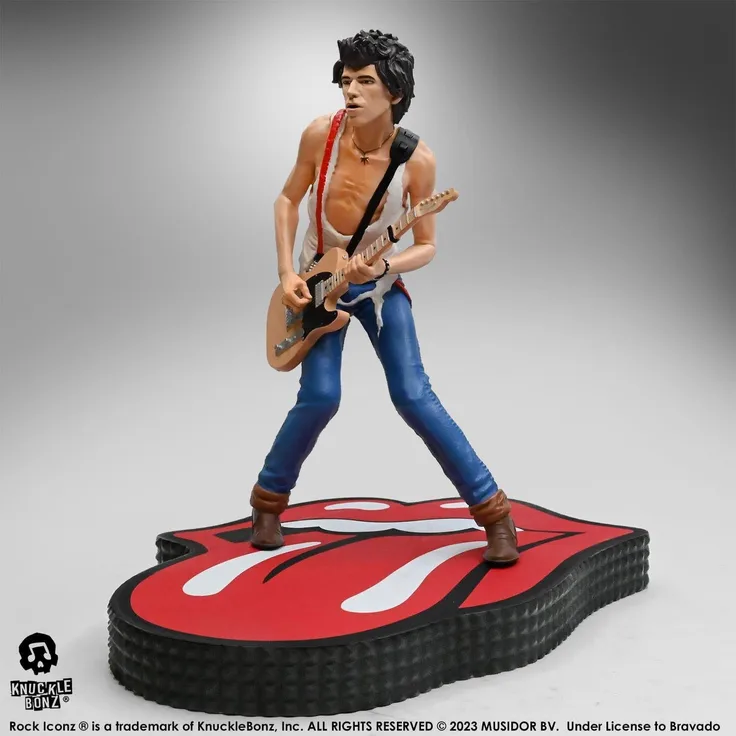 KnuckleBonz The Rolling Stones Rock Iconz Statue Keith Richards, Tattoo You Tour 1981, 22 cm, limitiert auf 3000 Stück mit Echtheitszertifikat