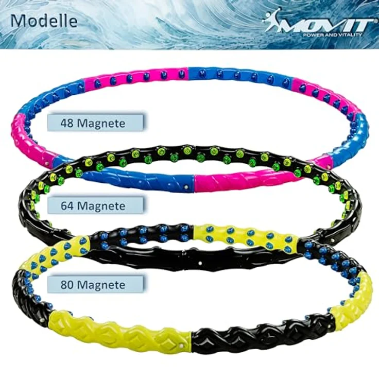 MOVIT® Hip Hoop, Hula Hoop Reifen, 80 Magneten, Ø 110 cm – Bild 6