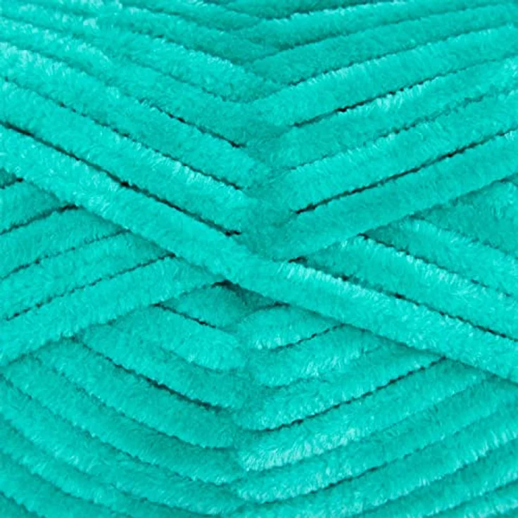 Gründl Funny uni Strick- & Häkelgarn (samtartiges Chenille-Garn aus 100 % Polyester, 100 g / 120 m, Nadelstärke: 5 - 6, 1 x 100 g), smaragd – Bild 3