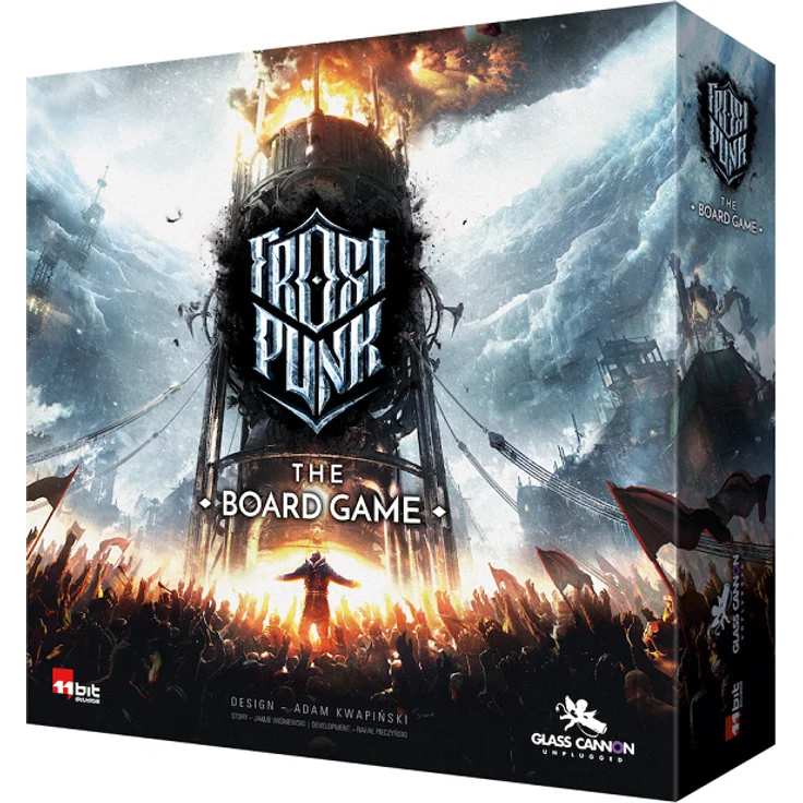 CARUNO Frostpunk, Brettspiel für 1-4 Personen, strategisches Überleben in post-apokalyptischer Welt, bis zu 150 Minuten Spielzeit, hochwertige Materialien