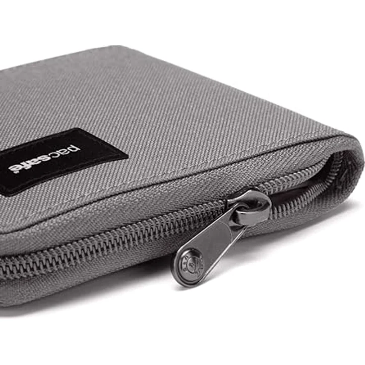 Pacsafe RFIDsafe Zip Around Wallet, Geldbörse mit RFID-Blocker Schutz, steinfarben (taupe) – Bild 6