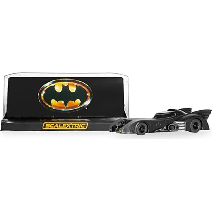 Scalextric C4492 1:32 Batmobile 1989 HD - Slotcar, Rennbahn Auto mit Lichtfunktion, Schwarz