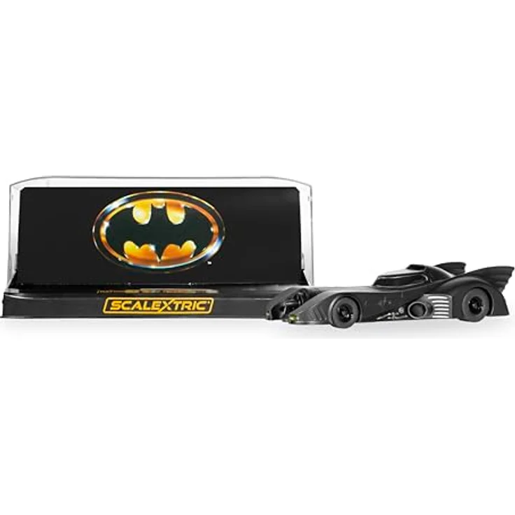 Scalextric C4492 1:32 Batmobile 1989 HD - Slotcar, Rennbahn Auto mit Lichtfunktion, Schwarz – Bild 1