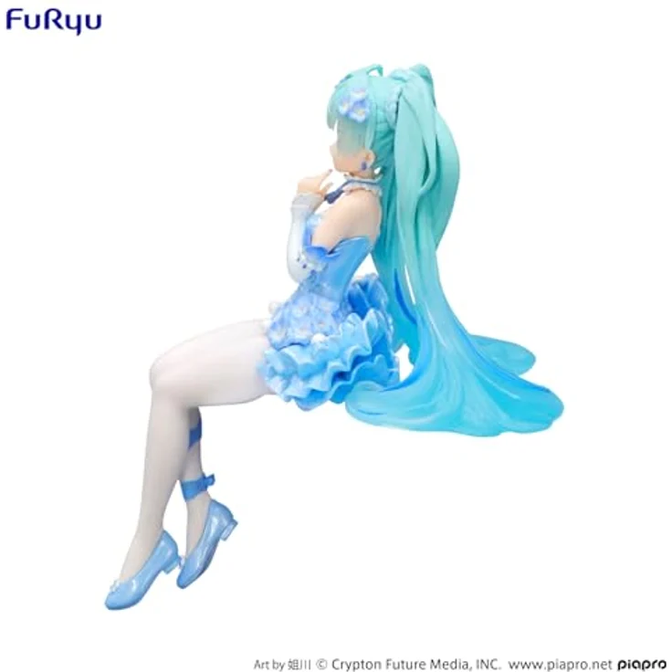 Furyu Hatsune Miku Noodle Stopper PVC Statue Flower Fairy Nemophila, 15 cm, Pail Blue Color Ver. – Bild 4
