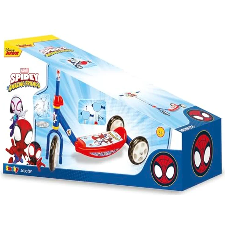 Smoby - Spidey Kinderroller - 3 Räder - Höhenverstellbarer Lenker - rutschfeste Trittfläche - Stabile Konstruktion - Leicht & transportierbar - Ab 3 Jahren – Bild 4