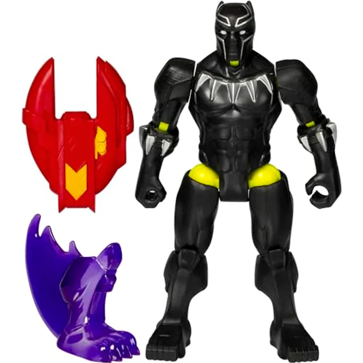 AVENGERS MixMashers Marvel Black Panther Mix-and-Match Action-Figur mit Powerkick-Teil und Iron Man Repulsor, lilafarben