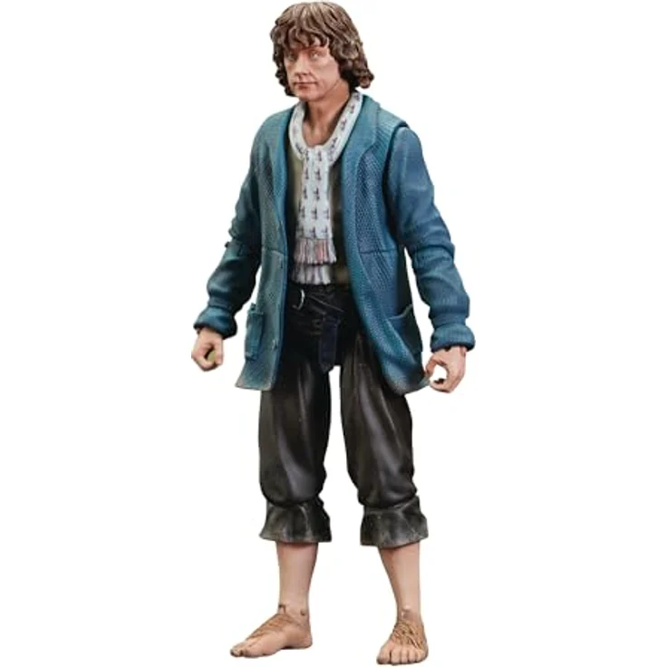 Diamond Select Der Herr Der Ringe Deluxe Pippin-Figur, 10 cm Actionfigur mit Diorama-Base, blau – Bild 2