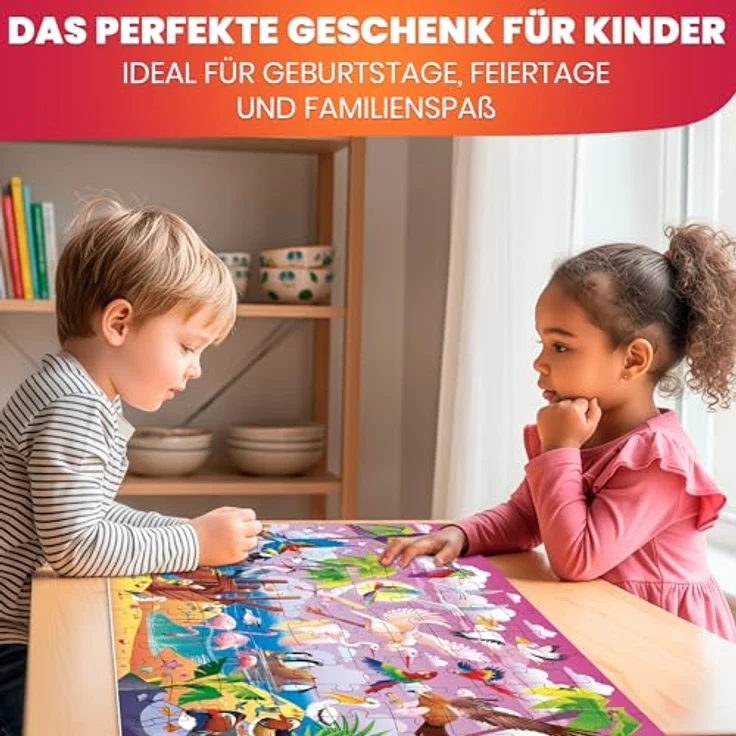 Boden Puzzle ab 4 5 6 Jahre – 3 große 100 Teile Spiele für Kleinkinder von Quokka – Spielzeug zum Lernen von Insekten Meeres- und Waldtieren – Geschenk für Jungen und Mädchen 7 8 – Bild 8