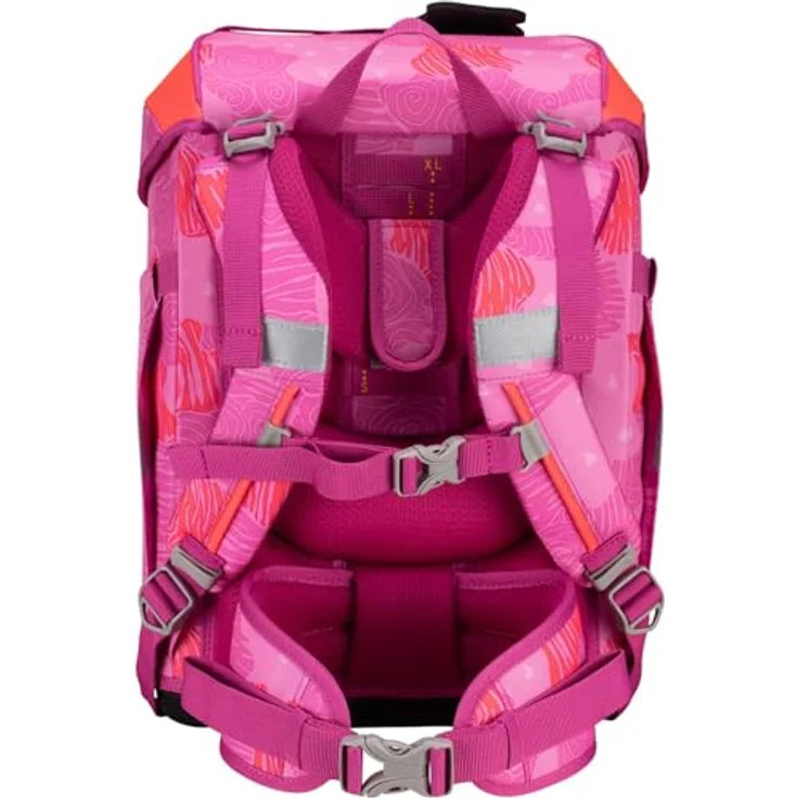 DerDieDas ErgoFlex Tiny Schulranzenset 5-teilig Roses - Ergonomisch geformt, atmungsaktive Gurte, inkl. Mäppchen und Sportbeutel – Bild 4