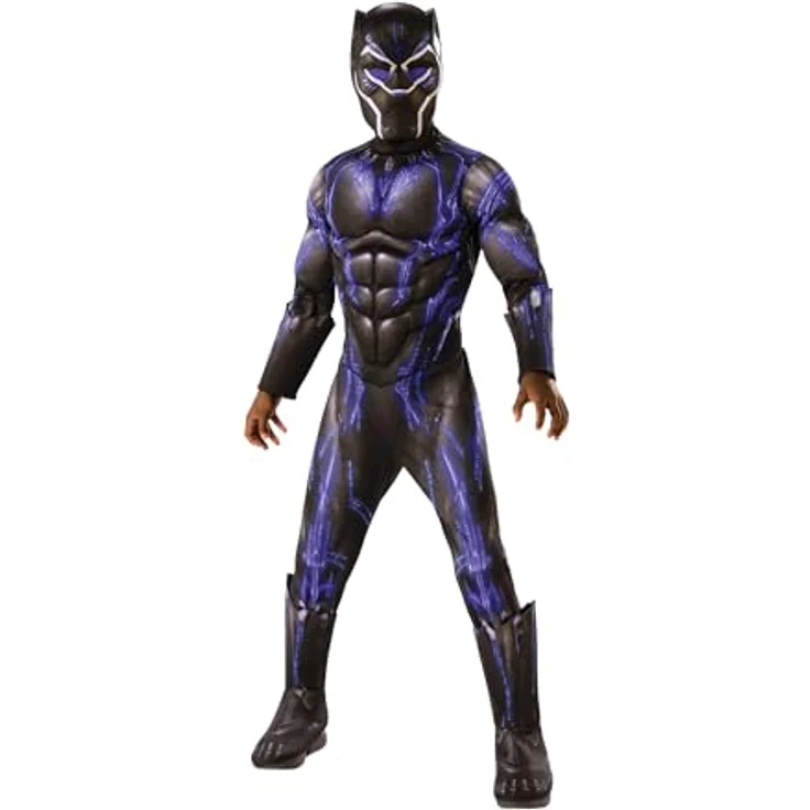 Rubie's Offizielles Luxuskostüm Black Panther, Avengers, Kindergröße S, 3-4 Jahre, Körpergröße 117 cm Halloween – Bild 1