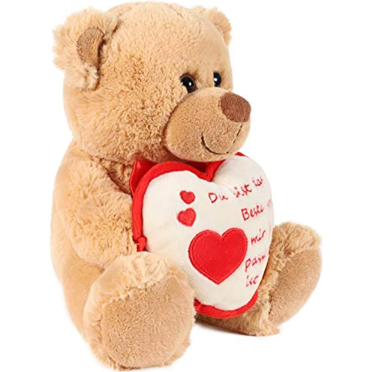 Teddy Plüschbär mit Herz - Du bist das Beste was mir je passiert ist - Kuscheltier Schmusetier - 25 cm – Bild 3