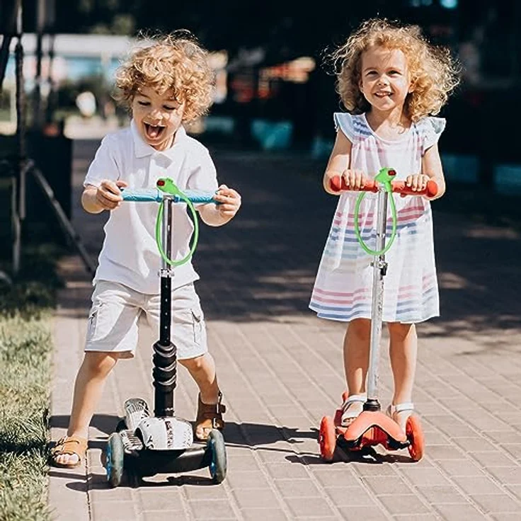 relaxdays Kabelschloss für Kinder, Fahrradschloss in Grün, 70 cm lang, mit Schlüssel und wetterfester Ummantelung – Bild 3