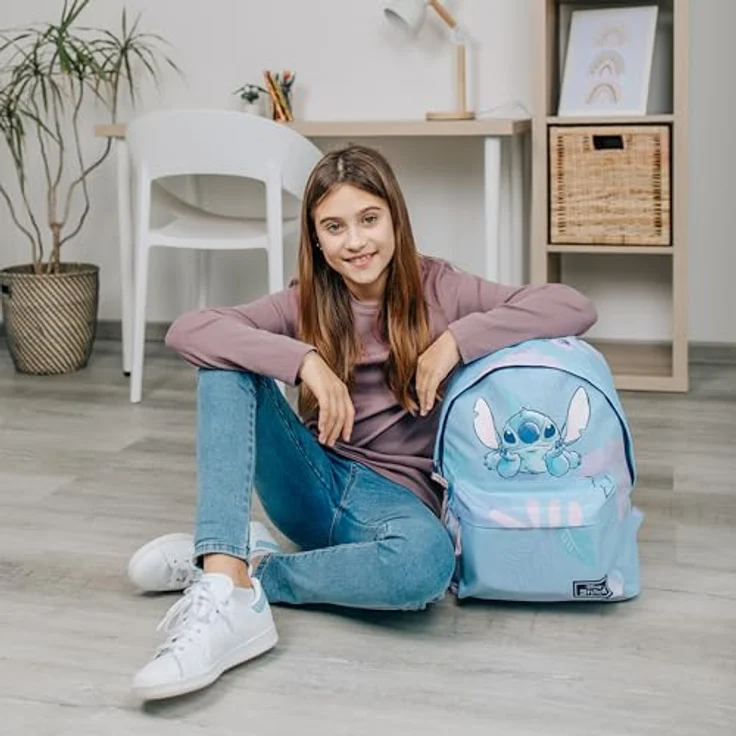 Lilo & Stitch Schulrucksack Rucksack für Schule – Stylisch und funktional, blau – Bild 5