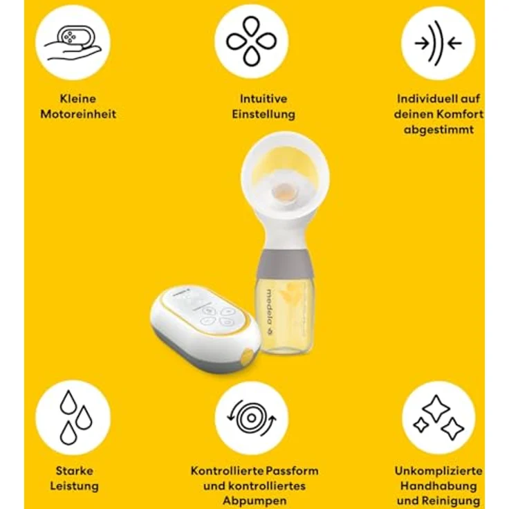 Medela Freestyle Mini Classic, elektrische Einzelmilchpumpe mit wiederaufladbarem Akku, kompakt und leicht (215 g) – Bild 3