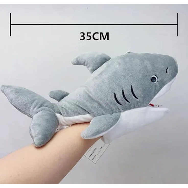 LOMTRATS Meerestier-Handpuppen, Haie und Wale mit beweglichen Mündern, 45 cm, Plüsch, ideal für Geschichtenerzählen und Spiele – Bild 5