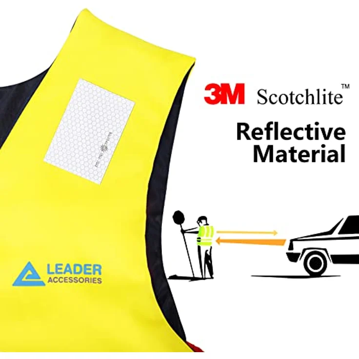Leader International Schwimmhilfe Erwachsene, Feststoffweste mit 50N Auftriebshilfe, Gelb, Größe L (70-90kg) – Bild 3