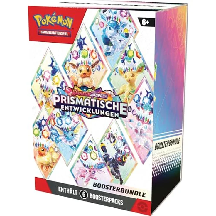 Pokémon Boosterbundle Karmesin & Purpur – Prismatische Entwicklungen (6 Boosterpacks) – Bild 2