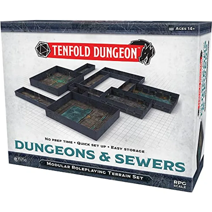 Gale Force Nine GF9TFD02 Tenfold Dungeon: Dungeons & Sewers, Brettspiel mit guter Qualität und langer Haltbarkeit