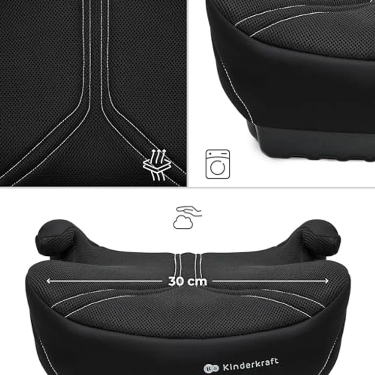 KinderKraft I-BOOST 2 PRO, Autokindersitz mit Sicherheitsfunktionen, schwarz – Bild 3